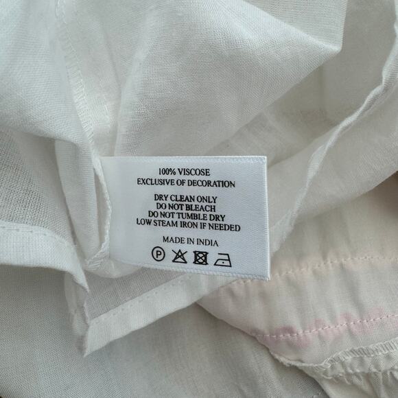 America & Beyond White Rick-Rack Lace Scoop Back Mini Sundress NEW Medium - Picture 9 of 9